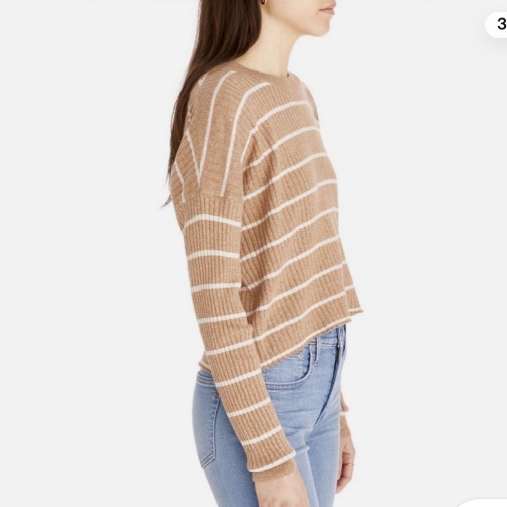 Madewell No Strings Attached Striped Crewneck Swe… - image 3